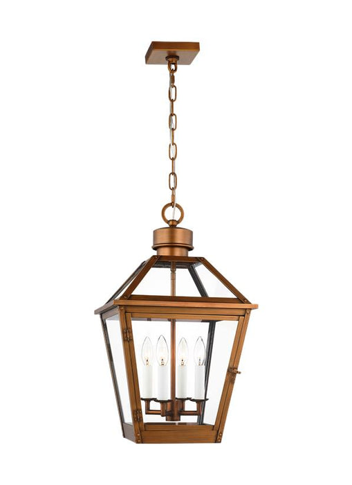 Generation Lighting Hyannis Large Pendant Natural Copper Finish With Clear Glass Panel And Clear Glass Panels And Clear Glass Panel (CO1424NCP)