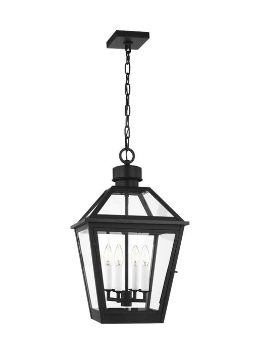 Generation Lighting Hyannis Large Pendant Textured Black Finish With Clear Glass Panel And Clear Glass Panels And Clear Glass Panel (CO1424TXB)
