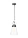 Generation Lighting Chapman And Myers Atlantic 1-Light Dimmable Narrow Pendant In Aged Iron Finish With Clear Glass Shade (CP1021AI)