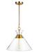 Generation Lighting Atlantic Wide Pendant Burnished Brass Finish With Clear Glass Shade (CP1031BBS)