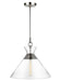 Generation Lighting Atlantic Wide Pendant Polished Nickel Finish With Clear Glass Shade (CP1031PN)