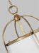 Generation Lighting Stonington Small Hanging Shade Antique Gild Finish With White Linen Fabric Shade (CP1101ADB)
