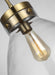 Generation Lighting Garrett Wide Pendant Burnished Brass Finish With Clear Glass Shade (CP1121BBS)