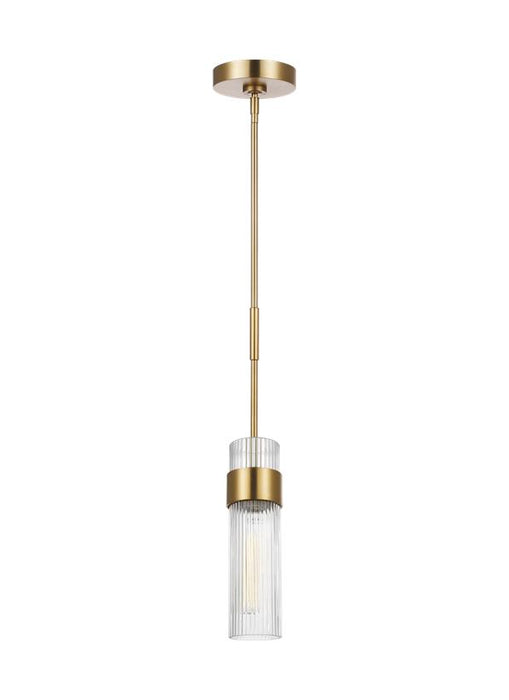 Generation Lighting Geneva Medium Pendant Burnished Brass Finish With Clear Glass Shade And Clear Glass Shade (CP1161BBS)