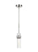 Generation Lighting Geneva Medium Pendant Polished Nickel Finish With Clear Glass Shade And Clear Glass Shade (CP1161PN)