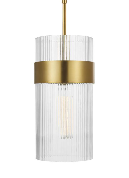 Generation Lighting Geneva Large Pendant Burnished Brass Finish With Clear Glass Shade And Clear Glass Shade (CP1171BBS)