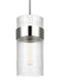 Generation Lighting Geneva Large Pendant Polished Nickel Finish With Clear Glass Shade And Clear Glass Shade (CP1171PN)