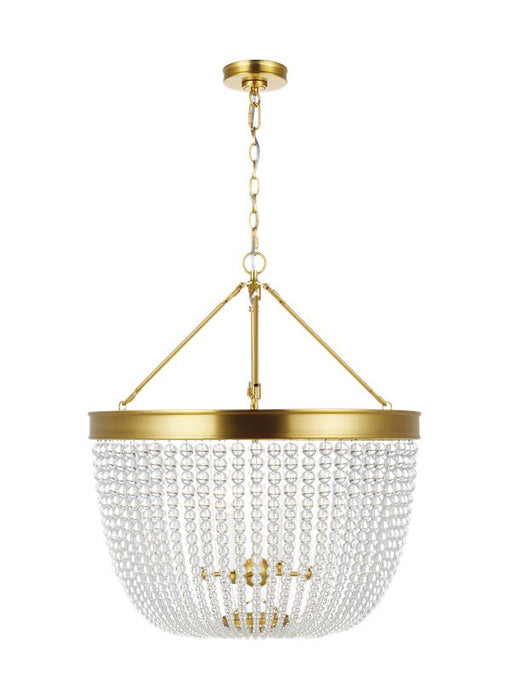 Generation Lighting Summerhill Small Pendant Burnished Brass Finish With Clear Crystal Beads (CP1344BBS)
