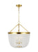 Generation Lighting Summerhill Large Pendant Burnished Brass Finish With Clear Crystal Beads (CP1354BBS)