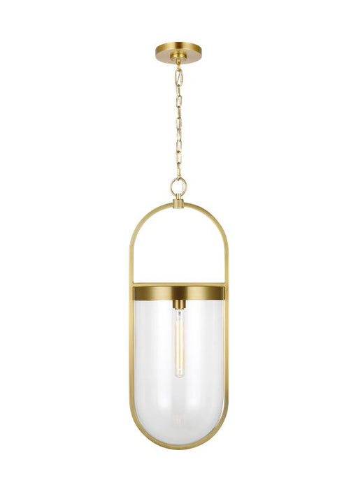 Generation Lighting Blaine Large Pendant Burnished Brass Finish With Clear Glass Shade (CP1361BBS)