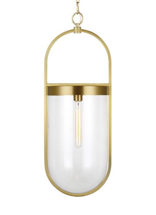Generation Lighting Blaine Large Pendant Burnished Brass Finish With Clear Glass Shade (CP1361BBS)