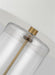 Generation Lighting Garrett Table Lamp Burnished Brass Finish With White Linen Fabric Shade (CT1001BBS1)