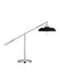 Generation Lighting Wellfleet Wide Desk Lamp Midnight Black and Polished Nickel Finish With Midnight Black Steel Shade (CT1111MBKPN1)