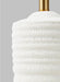 Generation Lighting Waveland Table Lamp Porous White Finish With White Linen Fabric Shade (CT1201PRW1)
