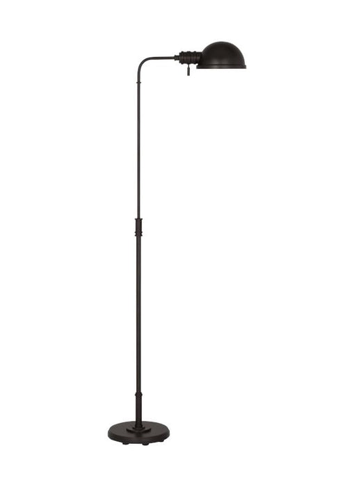 Generation Lighting Belmont Casual 1-Light Indoor Large Task Floor Lamp In Aged Iron Finish With Aged Iron Steel Shade (CT1251AI1)