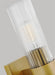 Generation Lighting Geneva Sconce Burnished Brass Finish With Clear Glass Shade And Clear Glass Shade (CV1021BBS)