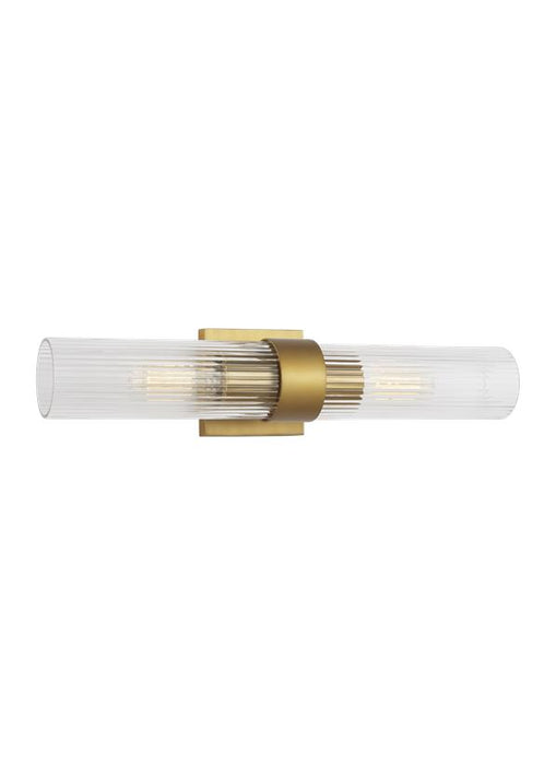 Generation Lighting Geneva Linear Sconce Burnished Brass Finish With Clear Glass Shades (CV1022BBS)