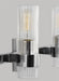 Generation Lighting Geneva 4-Light Vanity Polished Nickel Finish With Clear Glass Shades And Clear Glass Shades (CV1024PN)