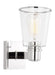Generation Lighting Alessa Transitional 1-Light Indoor Dimmable Bath Vanity Wall Sconce Polished Nickel Silver With Clear Glass Shade (CV1031PN)