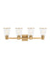 Generation Lighting Alessa Transitional 4-Light Indoor Dimmable Bath Vanity Wall Sconce Burnished Brass Gold With Clear Glass Shades (CV1034BBS)