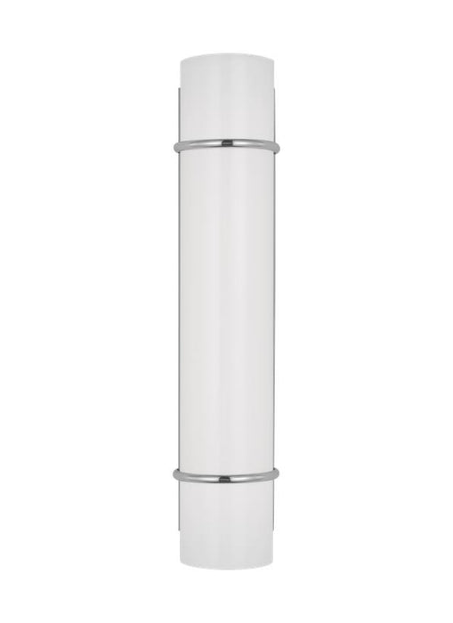 Generation Lighting Chapman And Myers Amelie 1-Light LED Dimmable Bath Vanity Wall Sconce In Polished Nickel Finish With Milk White Shade (CV1061PN-L1)