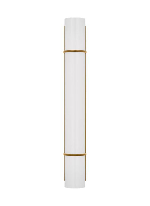 Generation Lighting Chapman And Myers Amelie 1-Light LED Dimmable Bath Vanity Wall Sconce In Burnished Brass Finish With Milk White Shade (CV1071BBS-L1)