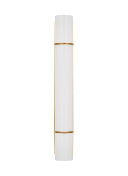 Generation Lighting Chapman And Myers Amelie 1-Light LED Dimmable Bath Vanity Wall Sconce In Burnished Brass Finish With Milk White Shade (CV1071BBS-L1)