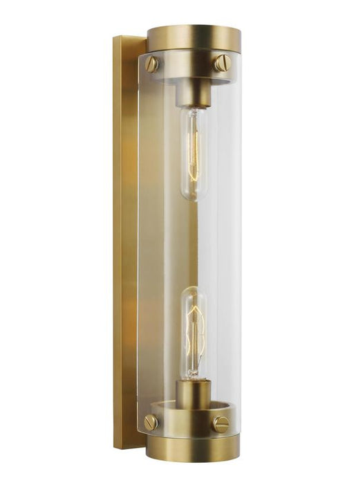 Generation Lighting Garrett Linear Sconce Burnished Brass Finish With Clear Glass Shade (CW1002BBS)