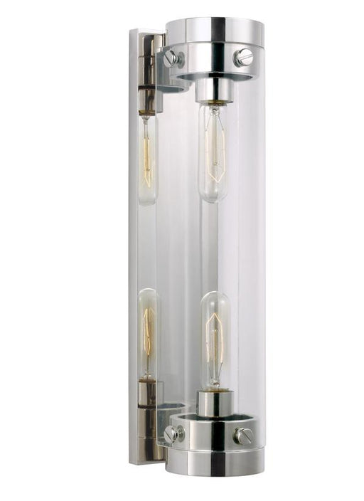 Generation Lighting Garrett Linear Sconce Polished Nickel Finish With Clear Glass Shade (CW1002PN)