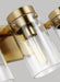 Generation Lighting Garrett 3-Light Vanity Burnished Brass Finish With Clear Glass Shades (CW1003BBS)