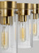 Generation Lighting Garrett 4-Light Vanity Burnished Brass Finish With Clear Glass Shades (CW1004BBS)