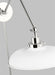 Generation Lighting Wellfleet Double Arm Wide Task Sconce Matte White and Polished Nickel Finish With Matte White Steel Shade (CW1171MWTPN)