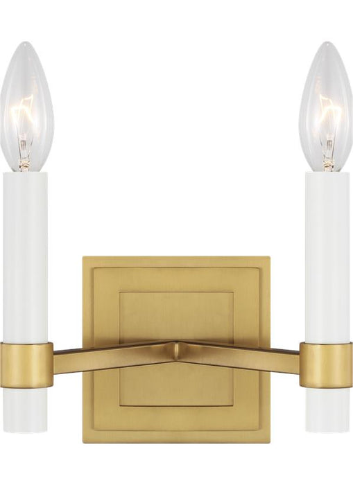 Generation Lighting Marston Double Wall Sconce Burnished Brass Finish (CW1222BBS)