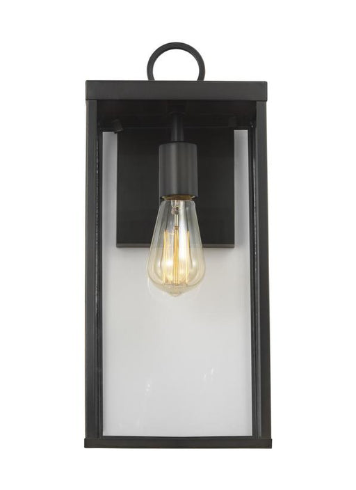 Generation Lighting Drew And Jonathan Scott Howell 1-Light Medium Outdoor Wall Lantern In Antique Bronze Finish With White And Clear Glass Panels (DJO1011ANBZ)