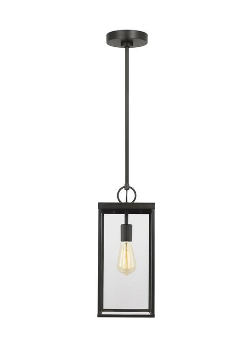 Generation Lighting Drew And Jonathan Scott Howell 1-Light Medium Outdoor Pendant Lantern In Antique Bronze Finish With White And Clear Glass Panels (DJO1051ANBZ)