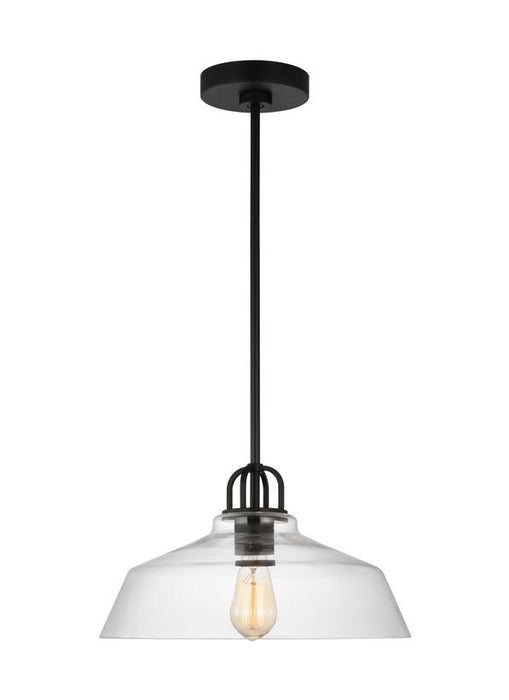 Generation Lighting Drew And Jonathan Scott Payton 1-Light Small Pendant In Midnight Black Finish With Clear Glass Shade (DJP1121MBK)