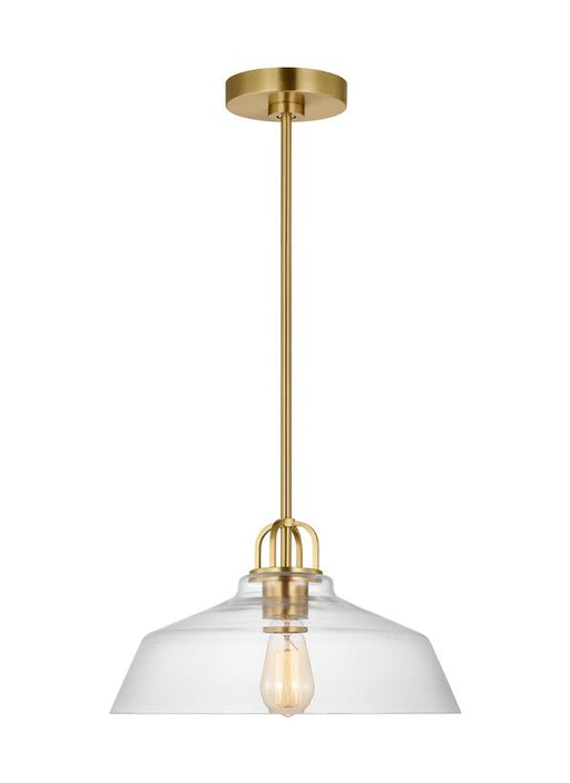 Generation Lighting Drew And Jonathan Scott Payton 1-Light Small Pendant In Satin Brass Finish With Clear Glass Shade (DJP1121SB)