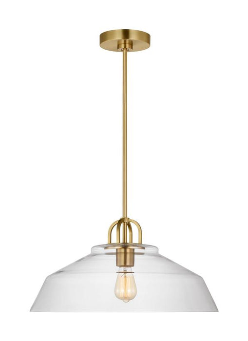 Generation Lighting Drew And Jonathan Scott Payton 1-Light Medium Pendant In Satin Brass Finish With Clear Glass Shade (DJP1131SB)