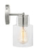 Generation Lighting Sayward Transitional 2-Light Bath Vanity Wall Sconce In Brushed Steel Silver Finish With Clear Glass Shades (DJV1002BS)