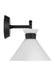 Generation Lighting Belcarra Modern 2-Light Bath Vanity Wall Sconce In Midnight Black Finish With Etched White Glass Shades (DJV1012MBK)