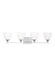 Generation Lighting Toffino Modern 4-Light Bath Vanity Wall Sconce In Chrome Finish With Milk Glass Shades (DJV1024CH)
