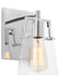 Generation Lighting Crofton Modern 1-Light Wall Sconce Bath Vanity In Chrome Finish With Clear Glass Shade (DJV1031CH)