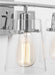 Generation Lighting Crofton Modern 3-Light Bath Vanity Wall Sconce In Chrome Finish With Clear Glass Shades (DJV1033CH)