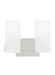 Generation Lighting Drew And Jonathan Scott Rhode 2-Light Medium Bath Vanity Wall Sconce In Chrome Finish With Etched Glass Shades (DJV1102CH)