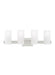 Generation Lighting Drew And Jonathan Scott Rhode 4-Light Extra Large Bath Vanity Wall Sconce In Chrome Finish With Etched Glass Shades (DJV1104CH)