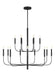 Generation Lighting Brianna Large Two-Tier Chandelier Aged Iron Finish (EC10015AI)