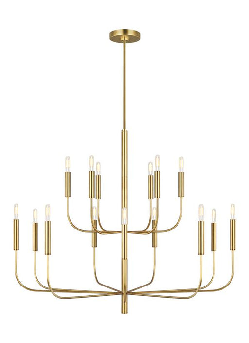Generation Lighting Brianna Large Two-Tier Chandelier Burnished Brass Finish (EC10015BBS)