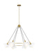 Generation Lighting Rossie Large Chandelier Burnished Brass Finish With Milk White Glass Shades (EC1226BBS)
