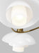 Generation Lighting Rossie Medium Chandelier Burnished Brass Finish With Milk White Glass Shades (EC1235BBS)