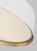 Generation Lighting Asher Medium Flush Mount Matte White Finish With Silk Screen White Inside Clear Outside Glass (EF1003MWT)
